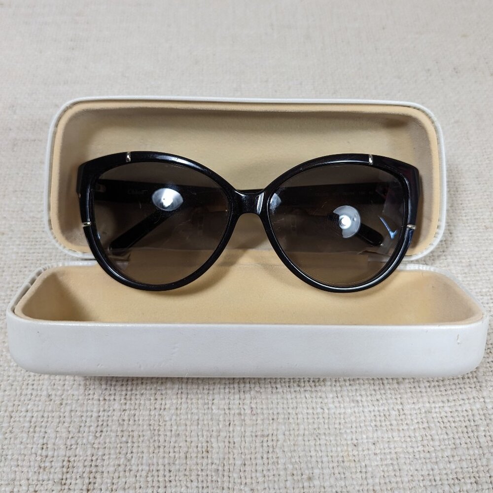 Chloe Sunglasses CE620S 003 Cat Eye Brown Gradient 59-14-135 Italy w/ Case Fair